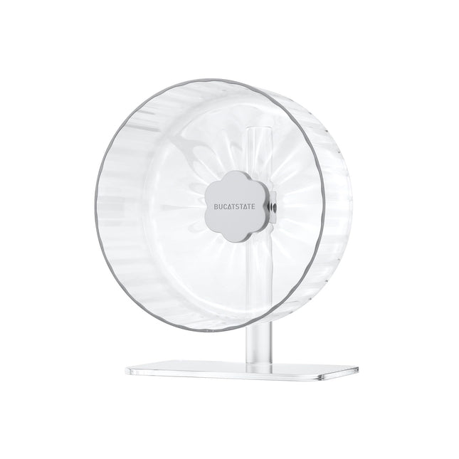 BUCATSTATE Hamster Wheel, 26 cm Running Wheel, Hamster Quiet Hamster Toy, Non-Slip Running Disc for Mouse, Small Animal, Pet (Transparent)
