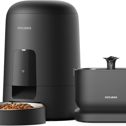 Bundle of PETLIBRO 2.4GHz WiFi Automatic Feeder Cat + Cat Fountain Wireless