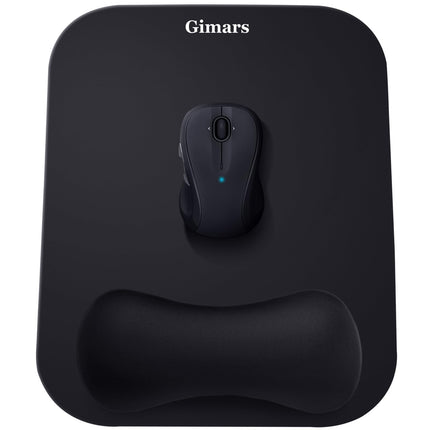 Gimars Mouse Mat with Gel Cushion, Ergonomic Mouse Mat with Hand Rest, Gel Memory Foam Waterproof Mouse Pads with Wrist Rest for Computer Laptop Offfice Home Topographic Map