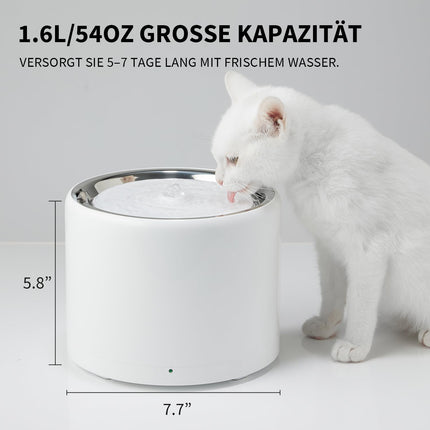 PETKIT Wireless Water Pump, Automatic Intelligent Drinking Fountain for Cats and Dogs, Stainless Steel Lining, Does Not Easily Harbour Bacteria