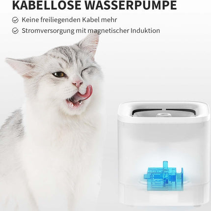 PETKIT Cybertail Cat Drinking Fountain, Dog Water Dispenser, 1.85 L Cat/Dog Water Fountain, Intelligent LED Light, 25 dB Extremely Quiet, Corded Water Dispenser, Cordless Water Pump