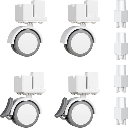 BUCATSTATE Universal Wheel and Stacker Accessories, Cage Accessories that Supports Moving and Stacking, Only for BUCATSTATE Hamster Cage 3.0, Does not apply to Cage 2.0 (White)