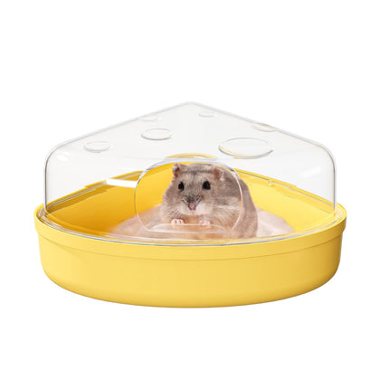 BUCATSTATE Hamster Sand Bathroom, Hamster Sand Bath Sandpit Toilet with Shovel Sand Dry Bath Container for Chinchilla, Golden Bears, Gerbil (STABERPINK-L)