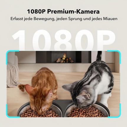 Petlibro 5L Automatic Cat Feeder 2 Bowls with 1080P Camera