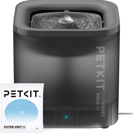 PETKIT Cybertail Cat Drinking Fountain, Dog Water Dispenser, 1.85 L Cat/Dog Water Fountain, LED Light, 25 dB Extremely Quiet, Corded Water Dispenser, Cordless Water Pump, Grey