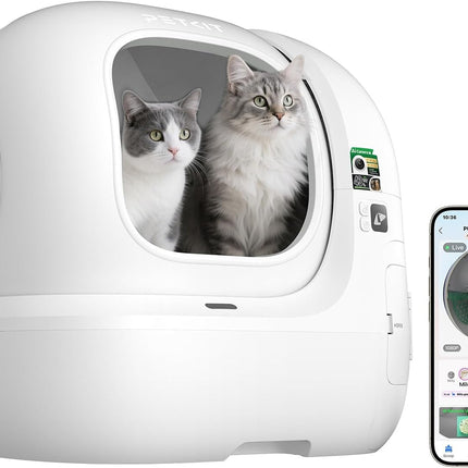 PETKIT PUROBOT Max Pro 2 Self-Cleaning Cat Litter Tray, Self-Cleaning with Camera, Intelligent Cleaning, Precise Multi-Cat Detection, AI Health Tracking, for Multiple Cats