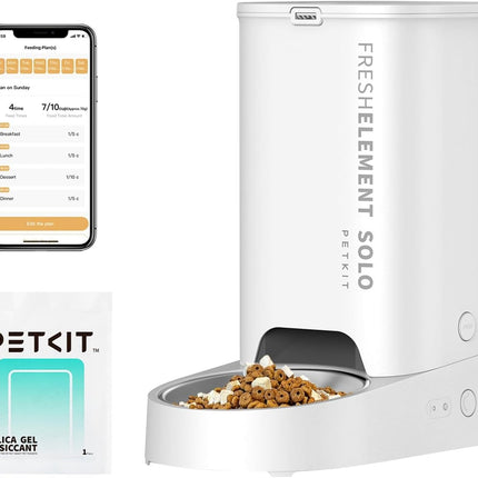 PETKIT Automatic Cat Feeder, 3 L, 1–10 Meals/Day for 1–15 Days, 304 Stainless Steel Bowl, Fresh Lock Technology