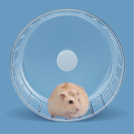 Bucatstate Hamster Wheel, 18 cm Balance Wheel, Hamster Quiet Hamster Toy, Transparent for Totoro Mouse, Squirrel, Chinchillas, Small Animal, Pet