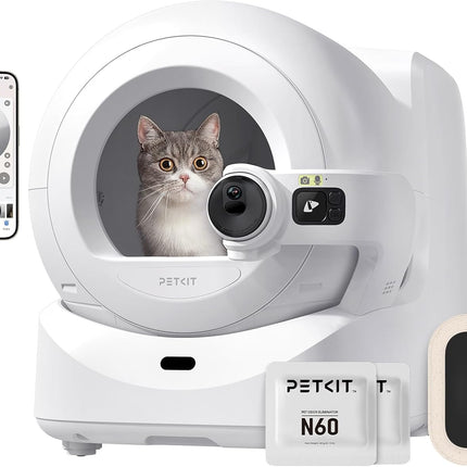 PETKIT Purobot Ultra Self-Cleaning Cat Litter Tray, Self-Cleaning with 1080P HD Camera, Intelligent Cleaning, Capacity 70 L, Health Monitoring AI, Ultra Quiet and Safe
