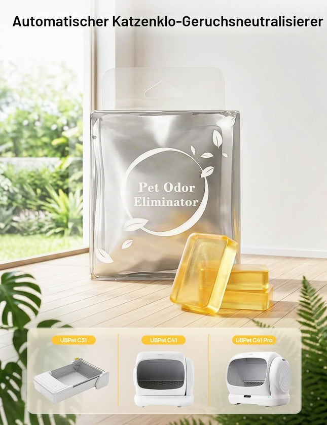 UBPET C31&C41&C41 Pro Cat Litter Tray Self-Cleaning Odour Neutralising Blocks