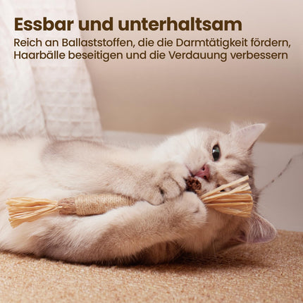 Potaroma Katzenminze Sticks, 6 Stück natürliche Katzen Kauhölzer Silvervine Sticks Katzenspielzeug, Kätzchen-Kauspielzeug für Zahnreinigung, Zahnpflege & Gegen Mundgeruch