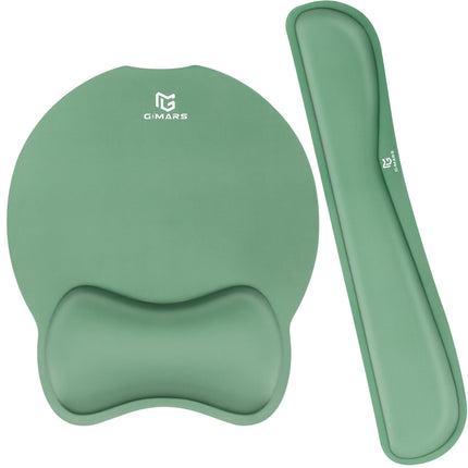 Gimars 4-in-1 XXL Gaming Mouse Mat with Gel Cushion, Ergonomic Wrist Rest Keyboard, 800 x 305 mm Mousepad, Table Mat, Gaming Accessories, Wrist Rest for PC, MacBook, Laptop, Topographic Map
