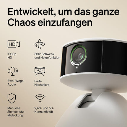PETLIBRO Pet Camera with App, 360° HD Dog Camera, AI Controlled Indoor Pet Camera for Multi Animal Detection, Activity Tracking, Daily Smart Summary, Colour Night Vision with 1080p