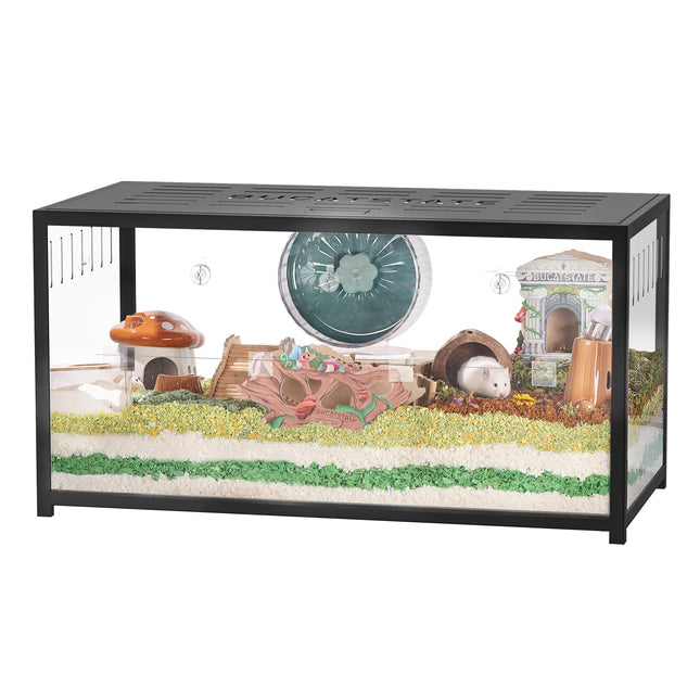 BUCATSTATE Hamster Cage Metal 2.0 - Small Animal Habitats Large Stackable with Double Door 100 L x 50 W x 52.5 H cm for Dwarf Hamsters, Rodents, Mice (0.5 m², White)