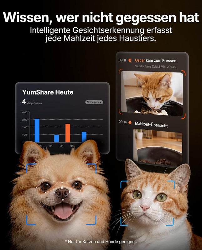 PETKIT YumShare Solo 2 Automatic Feeder with Camera, Face Detection for Multiple Cats, AI Automatic Cat Feeder, 3L Cat Feeder, Automatic Feeder for Cats and Dogs, 2.4 & 5G Wi-Fi