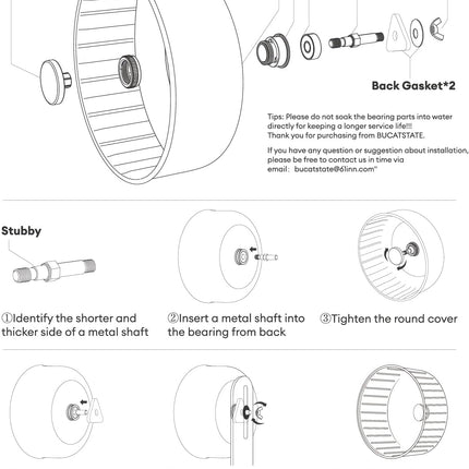 Bucatstate Hamster Wheel, 18 cm Balance Wheel, Hamster Quiet Hamster Toy, Transparent for Totoro Mouse, Squirrel, Chinchillas, Small Animal, Pet