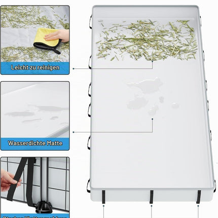 BUCATSTATE Guinea Pig Cage with Waterproof Mat, 20 Panels Playpen for Small Animal Enclosure with 2 Doors, C&C Enclosure for Hedgehogs, Puppies, Kittens, Chickens (120 x 60 x 30 cm)