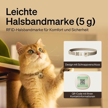 PETLIBRO Selective RFID Automatic Cat Feeder & RFID Collar Tag for the Assigned Cat, WiFi App Control, Cat Food Dispenser, Cat Feeder with RFID Collar Tag Detection, 3 L, Black