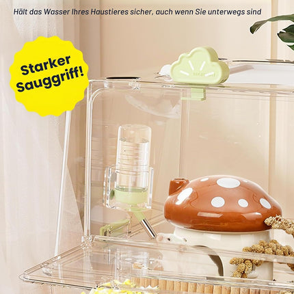 BUCATSTATE Magnetic Hamster Water Bottle Holder, Drip Proof, Height Adjustable, Fits Bottles up to Ø 2 Inches, for Hamsters & Small Pets. Holder Only, No Bottle