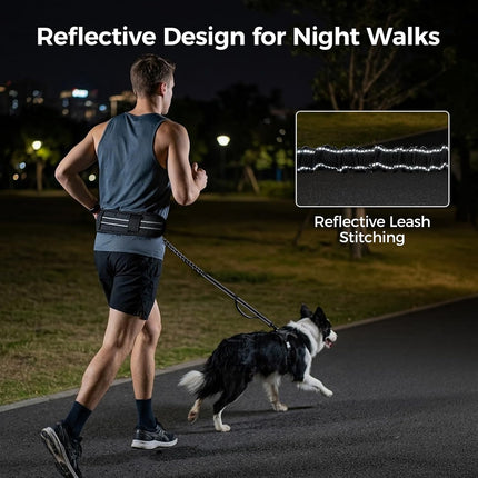 Gimars Jogging Lead for Dogs with Thick, Soft Belly Strap, Hands-Free