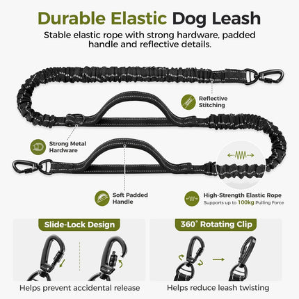 Gimars Jogging Lead for Dogs with Thick, Soft Belly Strap, Hands-Free