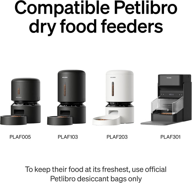 PETLIBRO 6 Pack Cat Dog Feeder Bags Keep Pet Food Dry and Fresh, 3 Month Set Replacement Desiccant Pads Suitable for AF005, AF006, AF103, AF203,AF301
