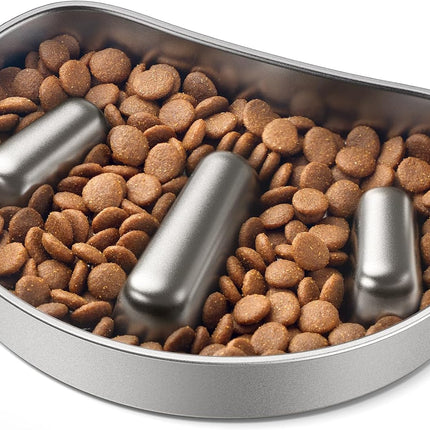 PETLIBRO Anti Sling Bowl Dog Bowl Slow Feeding Slow Eating Stainless Steel Bowl Slow Feeder Dog Bowl Compatible with Granary Automatic Cat Feeder AF203