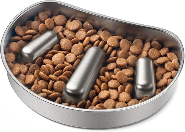 PETLIBRO Anti Sling Bowl Dog Bowl Slow Feeding Slow Eating Stainless Steel Bowl Slow Feeder Dog Bowl Compatible with Granary Automatic Cat Feeder AF203