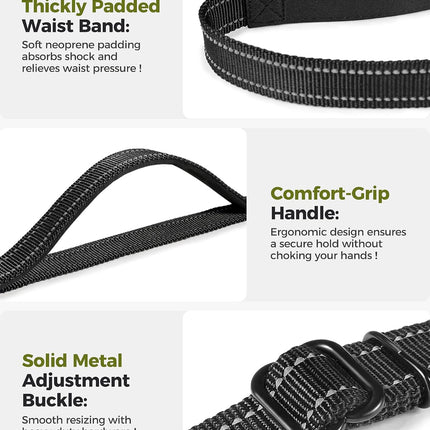 Gimars Free Handle Dog Lead for Hanging and Jogging