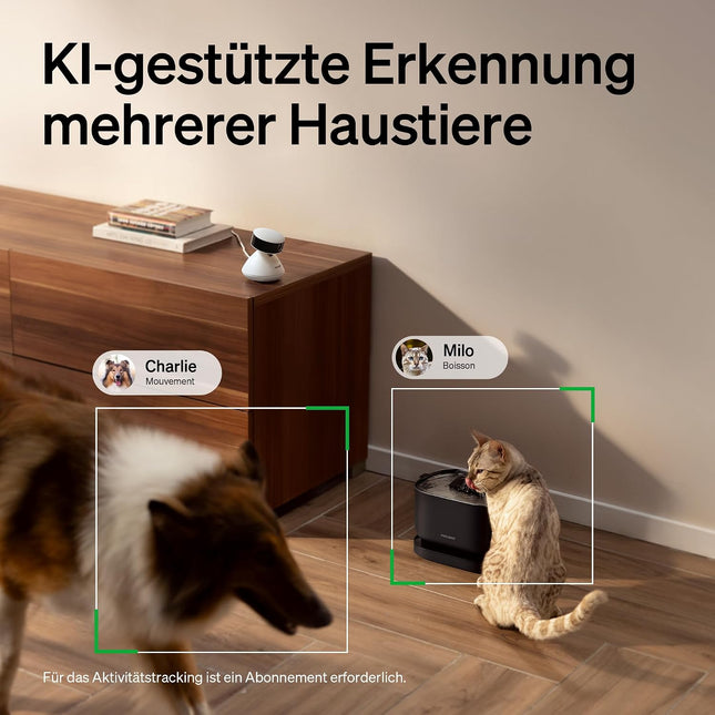 PETLIBRO Pet Camera with App, 360° HD Dog Camera, AI Controlled Indoor Pet Camera for Multi Animal Detection, Activity Tracking, Daily Smart Summary, Colour Night Vision with 1080p