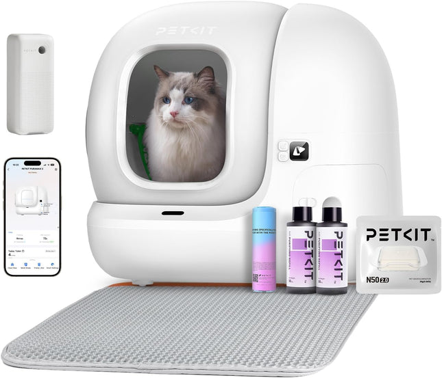 PETKIT Pura Max 2 Self-Cleaning Cat Litter Tray, 76 L Cat Litter Tray, Self-Cleaning, xSecure, Odour Removal, App Control, Large Capacity, Automatic Cat Litter Tray for Multiple Cats