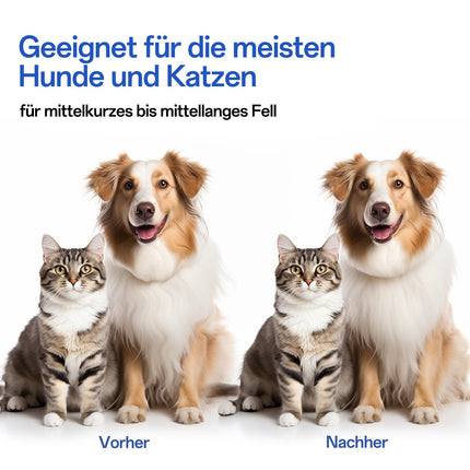ACE2ACE Haustier Hundebürste Katzenbürste, Haustier Bürsten, Hundebürste Katzenbürste für Langhaar und Kurzhaar, Sauberes Haustierhaar von der Bürste mit Einem Knopf, Blau