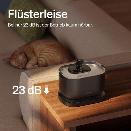 PETLIBRO Wireless Cat Fountain with Motion Sensor, Dockstream Drinking Fountain for Cats, Wireless, Battery Operated Cat Drinking Fountain with Battery 5000 mAh, 23 dB Ultra Quiet, Easy to Clean