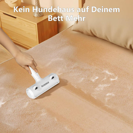 ACE2ACE Tierhaarentferner Fusselrolle, Fusselrolle für Hundehaare und Katzenhaare Wiederverwendbar, Fusselbürste für Tierhaar, für Sofa, Bett, Teppich, Kratzbaum, weiß
