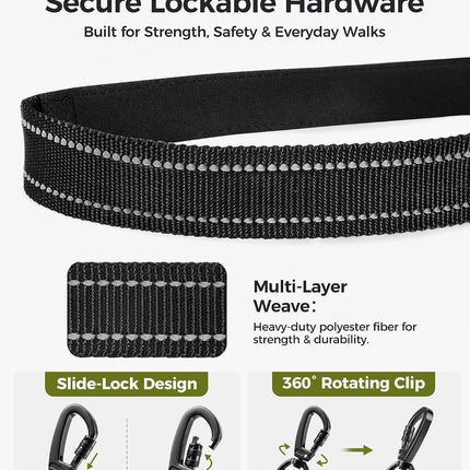 Gimars Free Handle Dog Lead for Hanging and Jogging