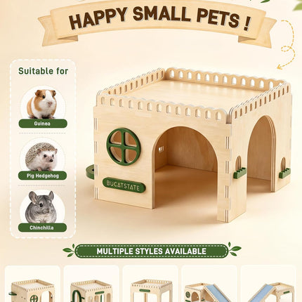 BUCATSTATE Wooden Guinea Pig Ladder with Hideout