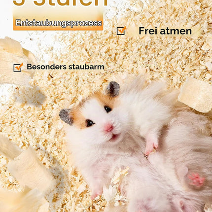 Natürliche Espenholzspäne 30L Staubarm Saugfähig für Hamster Kleintiere
