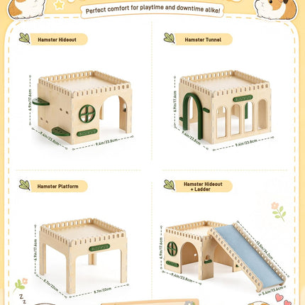 BUCATSTATE Wooden Guinea Pig Ladder with Hideout