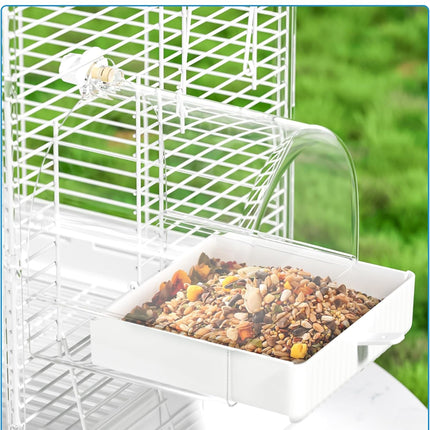 BUCATSTATE Hanging Bath House for Bird Cage, 3 in 1 Bird Bathtub, Bowl, House Bird Bath Bowl, Bird Cage Accessories for Lovebirds, Finches, Parakeets, Mannikin