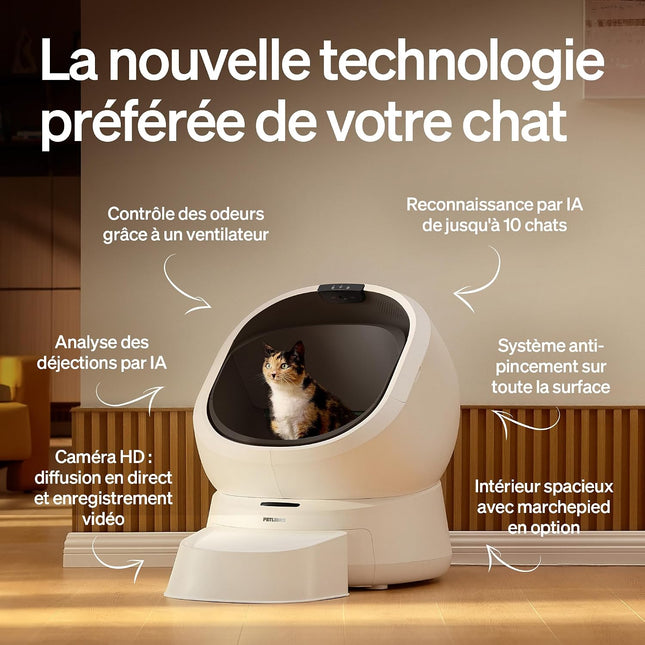 PETLIBRO Automatic Cat Litter Tray Bundle with Accessory Kit - Top Open Self-Cleaning Litter Tray with AI Camera for Waste Analysis, Multi-Cat Detection
