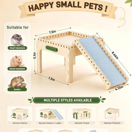 BUCATSTATE Wooden Hamster Ladder with Platform