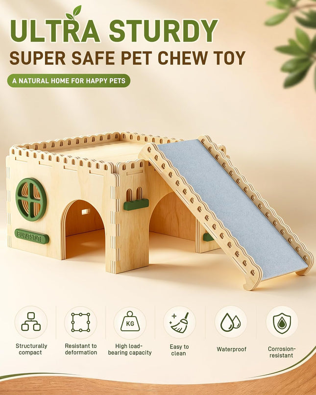 BUCATSTATE Wooden Hamster Ladder with Platform