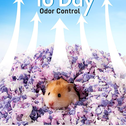 BUCATSTATE Hamster Bedding 15L, 99% Dust-Free and Odor Control Guinea Pig Bedding, Natural Paper Rabbit Bedding for Cages Rat Syrian Dwarf Hamster Hedgehog (Lavender)