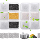 4 Pack Water Filter Replacement (Packung mit 2) / 4 filters + 4 sponges