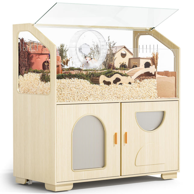 BUCATSTATE 100cm Gerbil Hamster Cage - 0.45m² Small Animal Cage - White