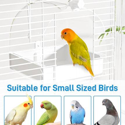 BUCATSTATE Hanging Bath House for Bird Cage, 3 in 1 Bird Bathtub, Bowl, House Bird Bath Bowl, Bird Cage Accessories for Lovebirds, Finches, Parakeets, Mannikin