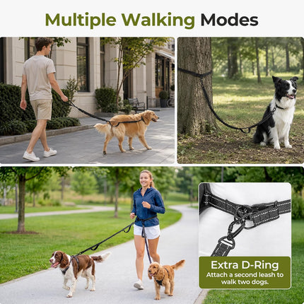 Gimars Jogging Lead for Dogs with Thick, Soft Belly Strap, Hands-Free