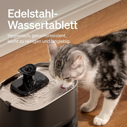 PETLIBRO Wireless Cat Fountain with Motion Sensor, Dockstream Drinking Fountain for Cats, Wireless, Battery Operated Cat Drinking Fountain with Battery 5000 mAh, 23 dB Ultra Quiet, Easy to Clean