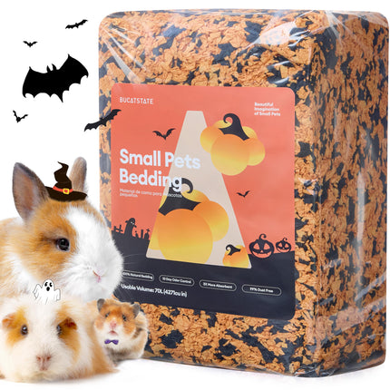 BUCATSTATE Hamster Litter, 101 L, Paper Bedding for Small Animals, Particularly Absorbent & 99.9% Dust-Free Small Animal Litter for Guinea Pigs, Rabbits, Pets, Mice, Gerbils, Rodents (White)
