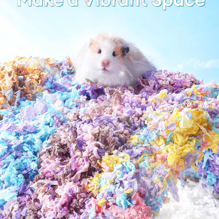 BUCATSTATE Hamster Litter, 15L, 99% Dust-Free Guinea Pig Paper, Bedding, Odour Control, Cosy Small Animal Bedding for Rabbits, Rats, Syrian Dwarf Hamsters, Gerbils
